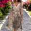 Rosalind - Floral Loose-Fit Deep V-Neck Dress