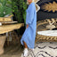 Brenda | Long-sleeved maxi dress in denim