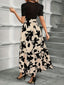 Briony - Floral High-Waist Dress with Ruffle Hem