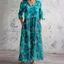 Ivory - Floral Whimsy Boho Maxi Dress