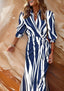 Olivia – Printed Waist-Cinching Shirt Dress