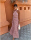 Mickay | Elegant ruffled midi dress with bare shoulders