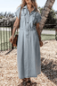 Teresa | Elegant Denim Dress with Short Sleeves