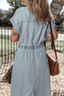 Teresa | Elegant Denim Dress with Short Sleeves