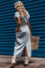 Teresa | Elegant Denim Dress with Short Sleeves
