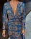 Celestine | Elegant Dress with Vintage Print and Long Sleeves