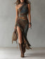 Elena | Long One Shoulder Printed Dress