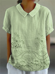 Lily | Floral Embroidered Shirt