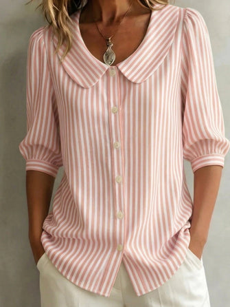 Larsa | Elegant Striped Blouse