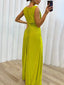 Davina | Pleated Maxi Evening Dress