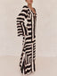 Bohemian Style Unique Printed V Tie Ring Maxi Dress