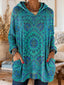 Alice | Retro Ethnic Print Hooded Tunic