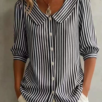 Mary | Elegant Striped Blouse