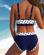 Lisbet | High-Waisted Patchwork Bikini with Polka Dots