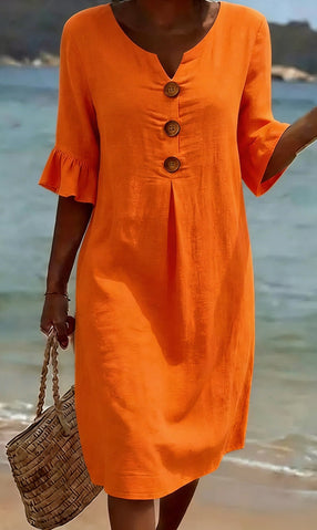 Elizabeth | Elegant Button Dress