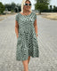 Beth |  Summer Dress With Round Neck And Beautiful Print