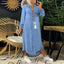 Brenda | Long-sleeved maxi dress in denim