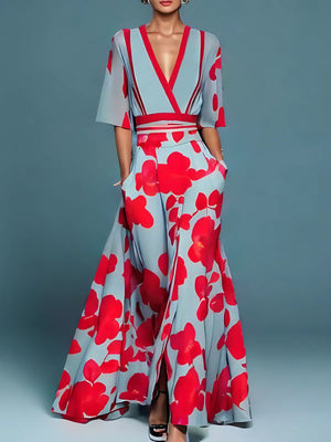 Laure | Floral Elegant Wrap Dress