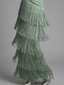 Samara | Long Sleeve Soft Fringe Skirt Midi Dress