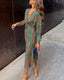 Celestine | Elegant Dress with Vintage Print and Long Sleeves