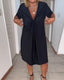 Laurence | Elegant ruffled V-neck dress