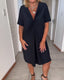 Laurence | Elegant ruffled V-neck dress