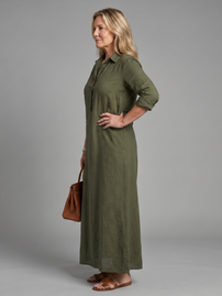 Veronica | Long Sleeve Relaxed Silhouette Maxi Dress