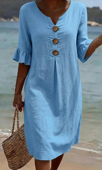 Evelyn | Elegant Button Dress