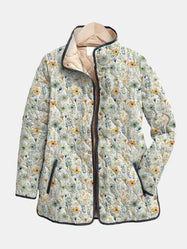 Nola | Enchanting Floral Print Quilted Jacket