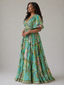 Amelia | Airy maxi dress with puff sleeves and V-neck