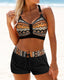 Maryan | Geometric Print Bikini with High Elastic Waist