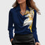 Kelly | Blouse with luxurious shine and pleated neck