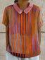 Nina | Geometric Striped Shirt