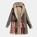Scarlet |  Burgundy Geometric Coat