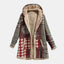 Scarlet |  Burgundy Geometric Coat