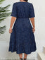 Betty | Dot Print Elegant Short Sleeve Dress