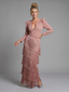Samara | Long Sleeve Soft Fringe Skirt Midi Dress