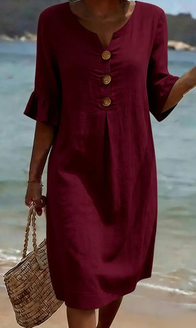 Harper | Elegant Button Dress