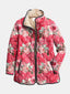 Freya | Charming Quilted Jacket with Pink Floral Print