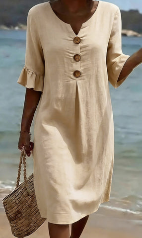 Luna | Elegant Button Dress