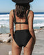 Hilary | High-Waisted Swimsuit in a Sleek Solid Design