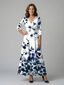 Celine | Cross Wrap Neck Midi Dress