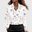 Kelly | Blouse with luxurious shine and pleated neck