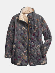 Niva | Quilted Jacket with Vintage Floral Print