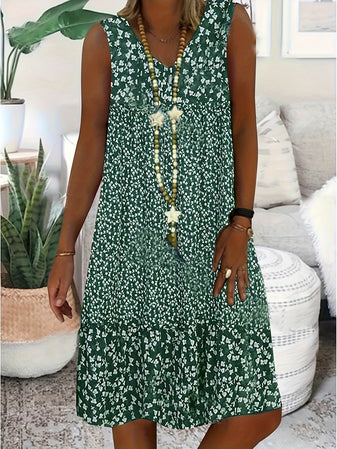 Sally | V-Neck Sleeveless Dress
