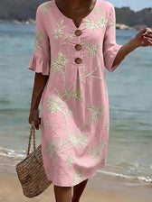 Amelia | Elegant Button Dress