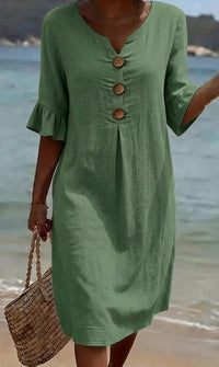 Ava | Elegant Button Dress