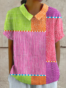 Zoe | Colorful Patchwork Shirt