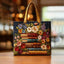 Artisan Tote Bag - Floral Print and Books