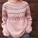 Livia | Soft winter sweater with refined shoulder pattern